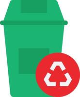 recycler poubelle arbre vecteur