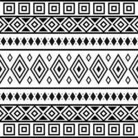 motif ethnique tribal noir et blanc avec éléments géométriques, tissu de boue africain traditionnel, design tribal. conception de papier peint en tissu ou à la maison vecteur