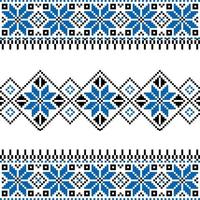 motif de broderie tricoté d'art populaire ukrainien traditionnel vecteur