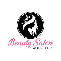 logo de salon de beauté vecteur