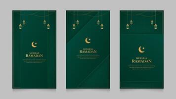 islamique arabe réaliste social médias histoires collection modèle pour Ramadan kareem et eid mubarak vecteur