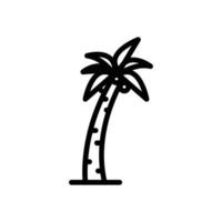 paume arbre noix de coco plage icône vecteur