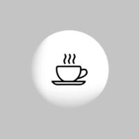 café tasse icône contour style vecteur