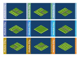Ensemble de zones urbaines de modules vecteur