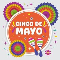 cinco de mayonnaise, fédéral vacances dans Mexique vecteur