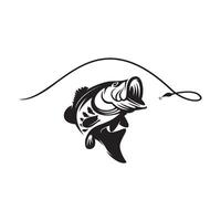 basse pêche illustration logo image t chemise vecteur