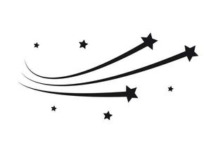Star trail comète trace des lignes sur fond blanc. illustration vectorielle
