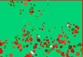 motif vectoriel vert clair et rouge avec des formes liquides.