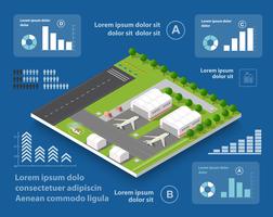 Infographie des vols de transport vecteur