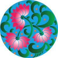 lotus.vector ornemental, abstrait, style oriental, fleur, lotus, yoga, médaillon, dessin à la main. pour impression textile, logo, papier peint vecteur
