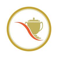 Créatif et unique trophée logo conception. trophée logo pour des sports tournoi championnat vecteur
