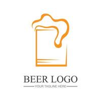 Bière ancien logo conception modèle vecteur