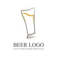 Bière ancien logo conception modèle vecteur