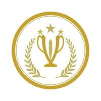 Créatif et unique trophée logo conception. trophée logo pour des sports tournoi championnat vecteur