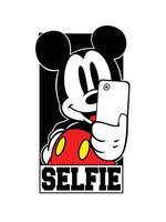 mickey selfie amusement vecteur
