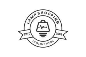 lampe magasin médicament moderne plat unique logo modèle et minimaliste magasin ampoule logo modèle conception vecteur