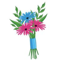 réaliste détaillé Marguerite fleurs bouquet vecteur