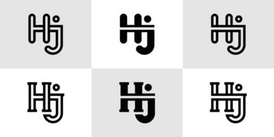 des lettres hj monogramme logo ensemble, adapté pour affaires avec hj ou jh initiales vecteur