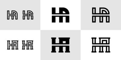 des lettres Ha monogramme logo ensemble, adapté pour affaires avec Ha ou ah initiales vecteur