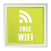 étiquette wifi gratuite vecteur