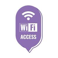 Wifi accès étiquette vecteur