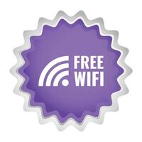 étiquette wifi gratuite vecteur