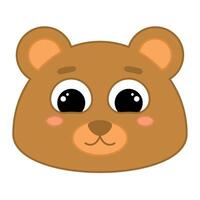 mignonne kawaii ours emoji icône vecteur