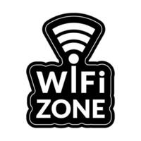 Wifi zone étiquette vecteur