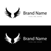 aile logo conception, Aigle faucon ailes, beauté en volant oiseau, illustration symbole vecteur
