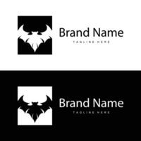 Facile noir silhouette conception chauve souris logo illustration de une la nuit animal avec une minimaliste concept vecteur