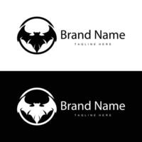 Facile noir silhouette conception chauve souris logo illustration de une la nuit animal avec une minimaliste concept vecteur