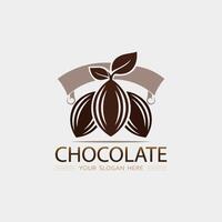 Chocolat et cacao logo icône conception illustration vecteur