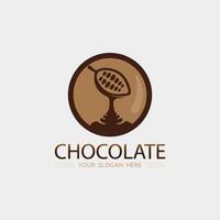 Chocolat et cacao logo icône conception illustration vecteur