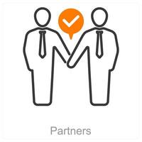 les partenaires et la coopération icône concept vecteur