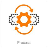 processus et le progrès icône concept vecteur