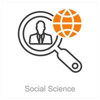 social science et communauté icône concept vecteur