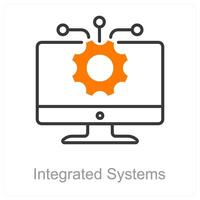 intégré systèmes et automatisation icône concept vecteur