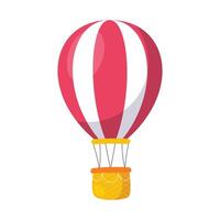 chaud air ballon Voyage sur blanc Contexte vecteur