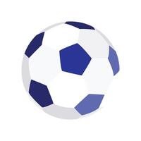 ballon de football sur fond blanc vecteur