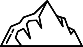 faute bloquer Montagne contour illustration vecteur