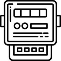 électrique mètre contour illustration vecteur