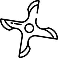 shuriken contour illustration vecteur