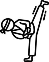 taekwondo contour illustration vecteur