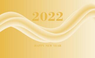 bonne année 2022. nombres blancs et dorés sur fond blanc vecteur