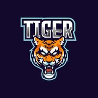 logo esport mascotte tigre vecteur