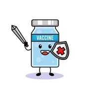 jolie mascotte de vaccin vecteur