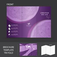 Modèle de brochure violet vecteur