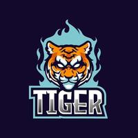 logo esport mascotte tigre vecteur