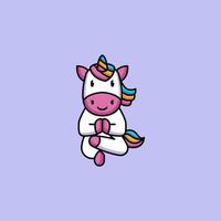 mascotte de licorne mignonne vecteur