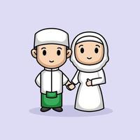 joli couple musulman vecteur